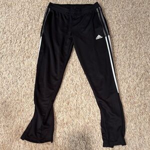 Adidas Black Joggers with White Accents